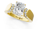 Yellow gold Radiant Cut Diamond Channel Set Solitaire Ring with Four-Prong Setting_25