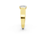 Yellow gold Radiant Cut Diamond Channel Set Solitaire Ring with Four-Prong Setting_26