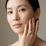 Yellow gold Radiant Cut Diamond Classic Solitaire Ring with Pavé Band and Four-Prong Setting_38