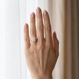 Yellow gold Radiant Cut Diamond Engagement Ring with Pavé Band and Four-Prong Setting_12