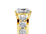 Yellow gold Radiant Cut Diamond Engagement Ring with Pavé Band and Four-Prong Setting_20