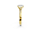 Yellow gold Radiant Cut Diamond Engagement Ring with Side Stone Accents and Four-Prong Setting_15