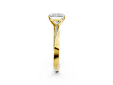 Yellow gold Radiant Cut Diamond Engagement Ring with Side Stone Accents and Four-Prong Setting_34