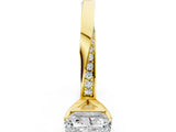 Yellow gold Radiant Cut Diamond Engagement Ring with Side Stone Accents and Four-Prong Setting_85