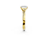 Yellow gold Radiant Cut Diamond Engagement Ring with Side Stone Accents and Four-Prong Setting_87