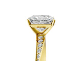 Yellow gold Radiant Cut Diamond Engagement Ring with Side Stone Accents and Four-Prong Setting_90