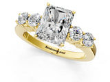 Yellow gold Radiant Cut Diamond Five-Stone Prong Set White Gold Ring_53