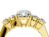 Yellow gold Radiant Cut Diamond Five-Stone Prong Set White Gold Ring_56