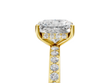 Yellow gold Radiant Cut Diamond Pavé Band Ring with Four-Prong Setting_41