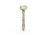 Yellow gold Radiant Cut Diamond Pavé Band with Four-Prong Setting_69