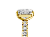 Yellow gold Radiant Cut Diamond Pavé Band with Four-Prong Setting_72