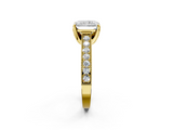 Yellow gold Radiant Cut Diamond Pave Band with Four-Prong Setting_39