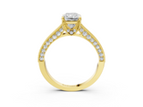 Yellow gold Radiant Cut Diamond Pave Band with Four-Prong Setting_40