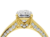 Yellow gold Radiant Cut Diamond Pave Band with Four-Prong Setting_41