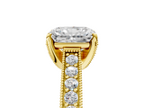 Yellow gold Radiant Cut Diamond Pave Band with Four-Prong Setting_42
