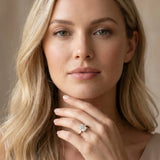Yellow gold Radiant Cut Diamond Ring with Marquise Side Stones and Prong Setting_96
