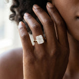 Yellow gold Radiant Cut Diamond Solitaire Engagement Ring with Cathedral Setting and Four-Prong Mount_16