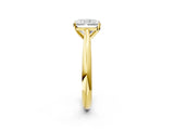 Yellow gold Radiant Cut Diamond Solitaire Engagement Ring with Cathedral Setting and Four-Prong Mount_54