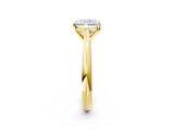 Yellow gold Radiant Cut Diamond Solitaire Engagement Ring with Cathedral Setting and Four-Prong Mount_96