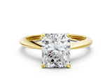 Yellow gold Radiant Cut Diamond Solitaire Engagement Ring with Classic Band and Four-Prong Setting_21