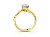 Yellow gold Radiant Cut Diamond Solitaire Engagement Ring with Classic Band and Four-Prong Setting_30