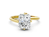 Yellow gold Radiant Cut Diamond Solitaire Engagement Ring with Four-Prong Setting and Classic Band_20