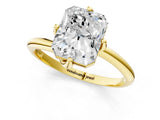 Yellow gold Radiant Cut Diamond Solitaire Engagement Ring with Four-Prong Setting and Classic Band_21