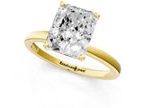 Yellow gold Radiant Cut Diamond Solitaire Ring with Classic Band and Four-Prong Setting_9