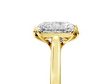 Yellow gold Radiant Cut Diamond Solitaire Ring with Flower Prong Setting and Classic Band_60