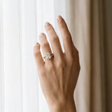 Yellow gold Radiant Cut Diamond Split Shank Halo Ring with Four-Prong Setting_13