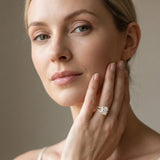Yellow gold Radiant Cut Diamond Split Shank Halo Ring with Four-Prong Setting_14