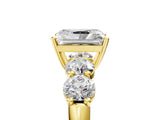 Yellow gold Radiant Cut Five-Stone Prong Set Diamond Ring with Classic Band_49
