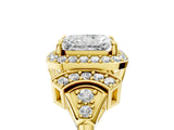 Yellow gold Radiant Cut Halo Diamond Split Shank Engagement Ring with Four-Prong Setting_18