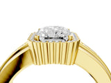 Yellow gold Radiant Cut Halo Pave Band Four-Prong Ring_65