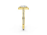 Yellow gold Radiant Cut Halo Pave Split Shank Prong Setting Ring_46