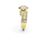Yellow gold Radiant Cut Halo Split Shank Prong Setting Ring_14