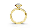 Yellow gold Radiant Cut Halo Split Shank Prong Setting Ring_15