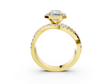 Yellow gold Radiant Cut Halo Split Shank Prong Setting Ring_76