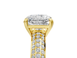 Yellow gold Radiant Cut Pave Diamond Engagement Ring with Channel Set Band and Four-Prong Setting_25