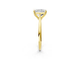 Yellow gold Radiant Cut Solitaire Diamond Ring with Six-Prong Setting and Classic Band_5
