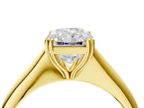 Yellow gold Radiant Cut Solitaire Diamond Ring with Six-Prong Setting and Classic Band_7