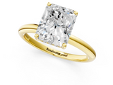 Yellow gold Radiant Cut Solitaire Engagement Ring with Four-Prong Setting and Classic Band_42