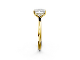 Yellow gold Radiant Cut Solitaire Engagement Ring with Four-Prong Setting and Classic Band_43