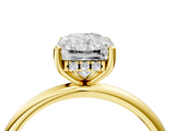 Yellow gold Radiant Cut Solitaire Engagement Ring with Four-Prong Setting and Classic Band_45