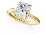 Yellow gold Radiant Cut Solitaire Engagement Ring with Four-Prong Setting on a Classic Band_37