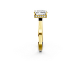 Yellow gold Radiant Cut Solitaire Engagement Ring with Four-Prong Setting on a Classic Band_38