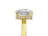 Yellow gold Radiant Cut Solitaire Engagement Ring with Four-Prong Setting on a Classic Band_41