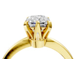 Yellow gold Radiant Cut Solitaire Engagement Ring with Six-Prong Setting and Tapered Band_11