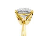 Yellow gold Radiant Cut Solitaire Engagement Ring with Six-Prong Setting and Tapered Band_12