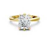 Yellow gold Radiant Cut Solitaire Engagement Ring with Six-Prong Setting and Tapered Band_7